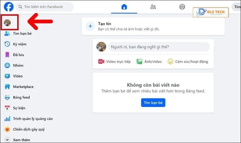 Cách chỉnh avatar Facebook về mặc định trên máy tính