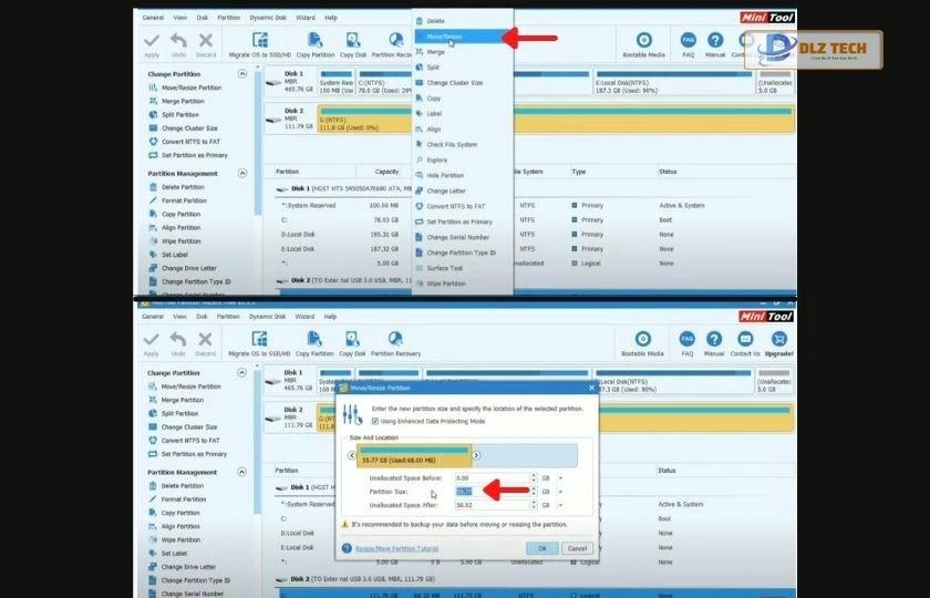 phần mềm MiniTool Partition Wizard