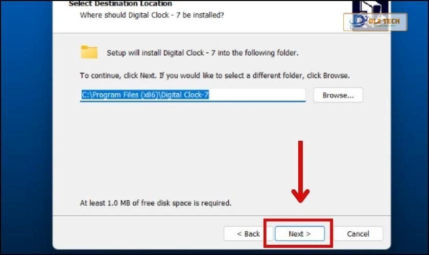 Chọn Next để hoàn tất