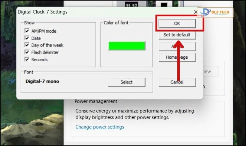 Tùy chỉnh cài đặt đồng hồ