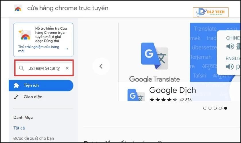 Dùng tiện ích J2TeaM Security trên Chrome