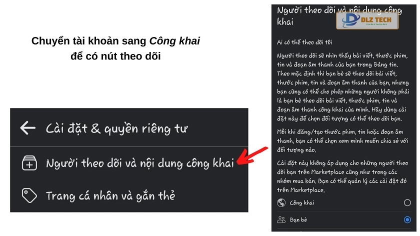 Cách bật chế độ theo dõi trên facebook bằng điện thoại