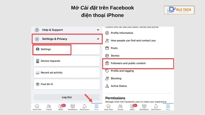 Đối với điện thoại iPhone