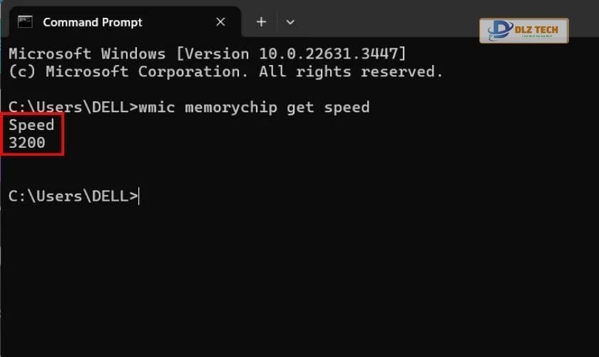 Màn hình sẽ trả về kết quả Bus RAM của bạn