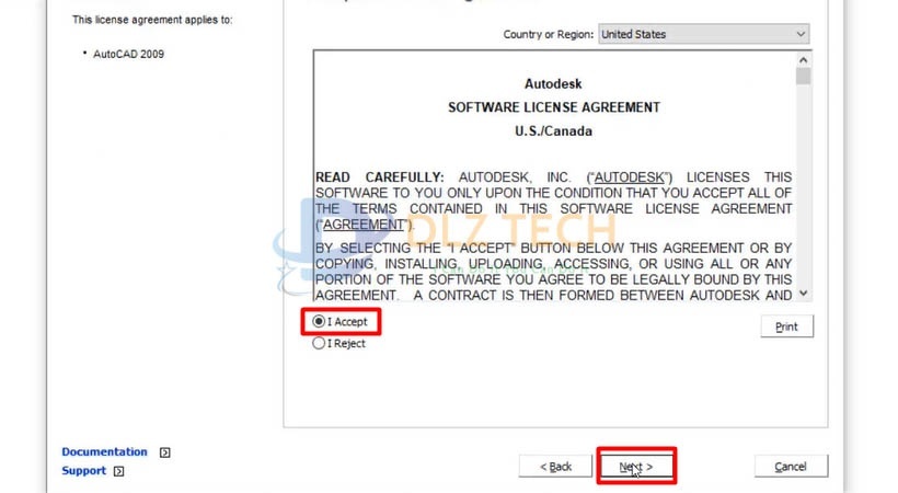 Chọn I Accept rồi chọn Next