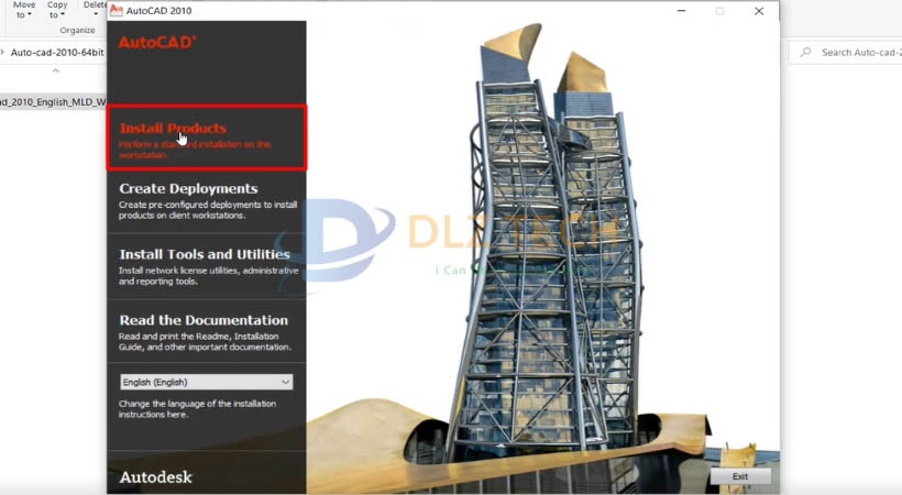 Chọn Install Pruducts