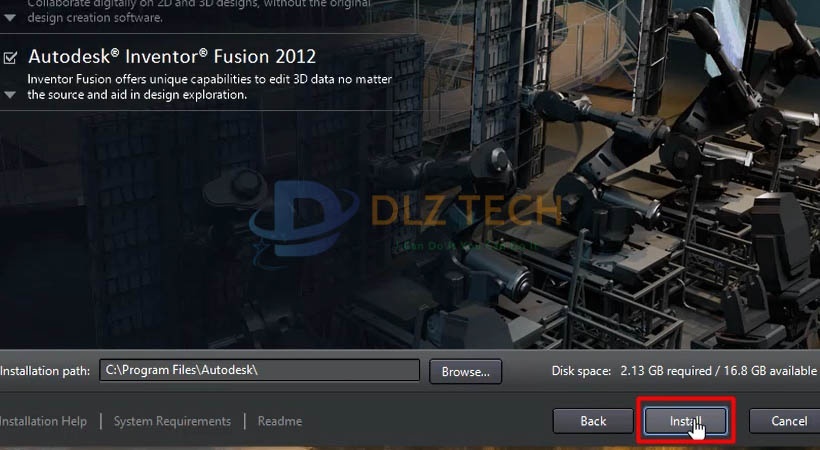 Tiếp tục chọn Install