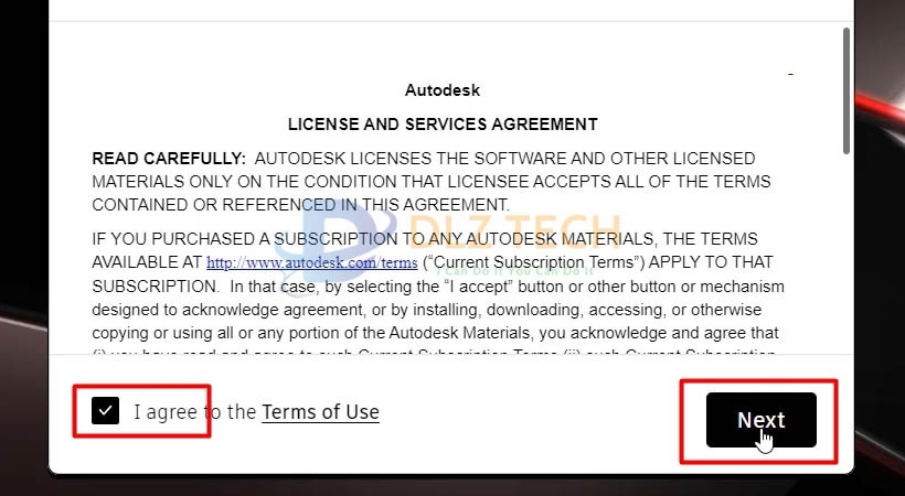 Chọn I Agree rồi chọn Next