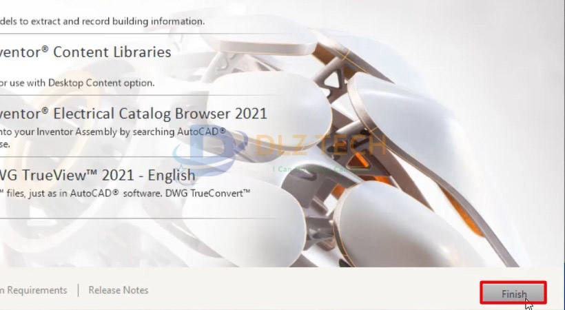 Khi cài xong tiến hành chọn Finish. Hoàn thành cài.