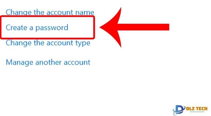 Nhấn vào Create a password