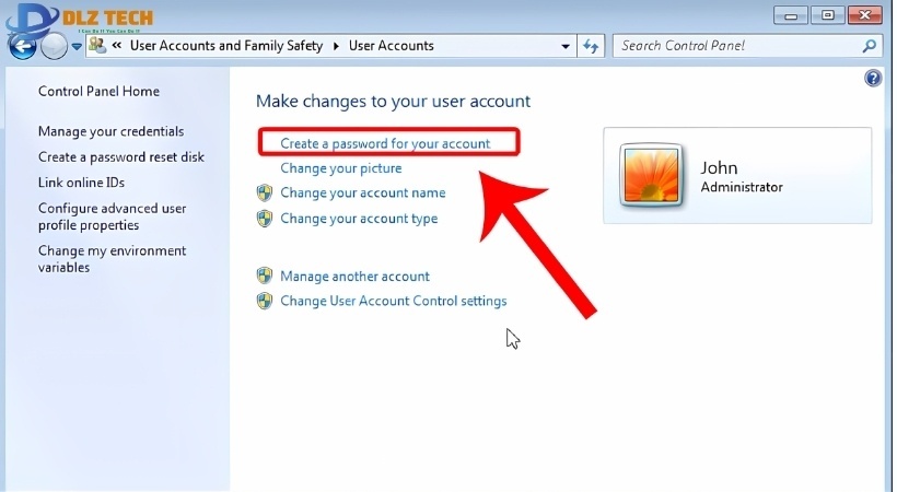 Create a passwword for you account