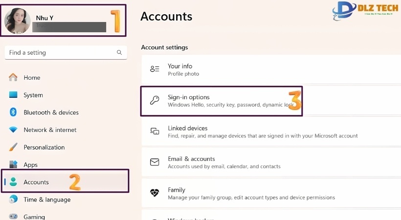 cách đặt mật khẩu máy tính - Click vào biểu tượng User