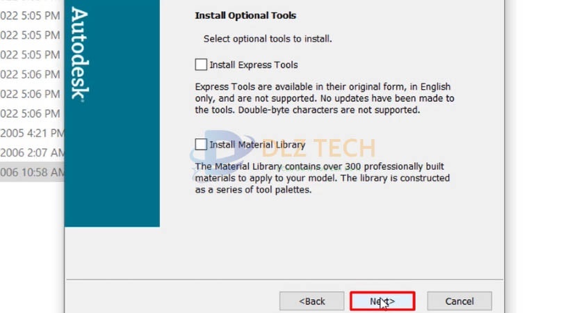 Tiếp tục chọn Next như hình