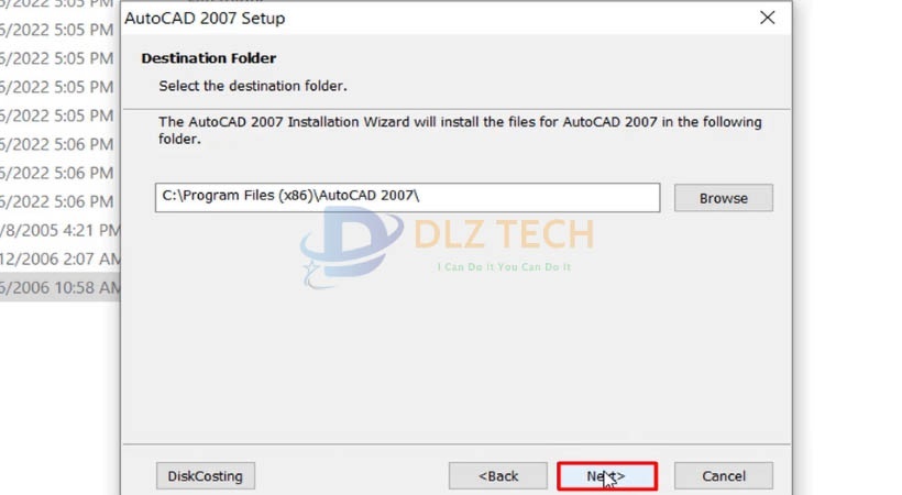 Chọn Next để tiếp tục