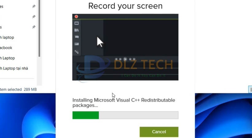 Chờ phần mềm Camtasia 2023 cài đặt vô máy