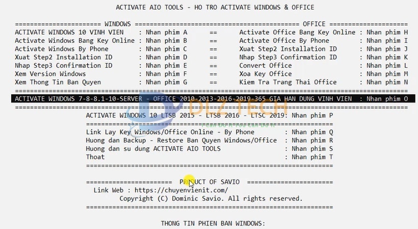 Cài Activate AIO Tools v3.1.3