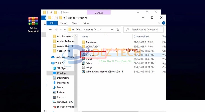 Cài Adobe Acrobat 11