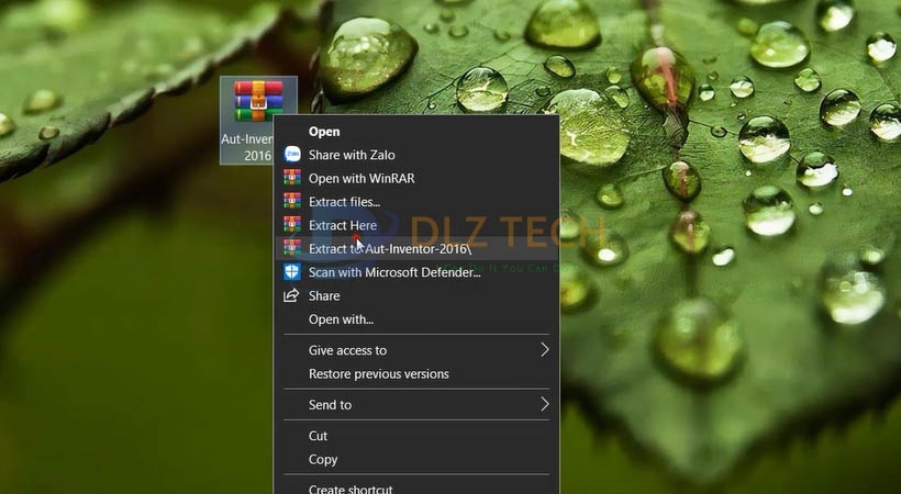Giải nén file cài đặt như hình.