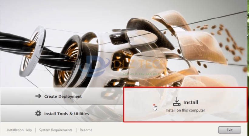 Tiến hành chọn Install để cài Autodesk Inventor 2016.