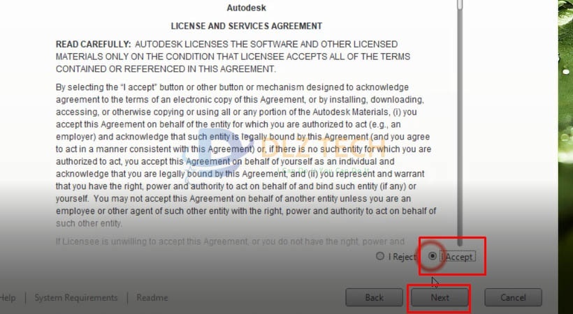 Chọn Accept sau đó chọn Next.