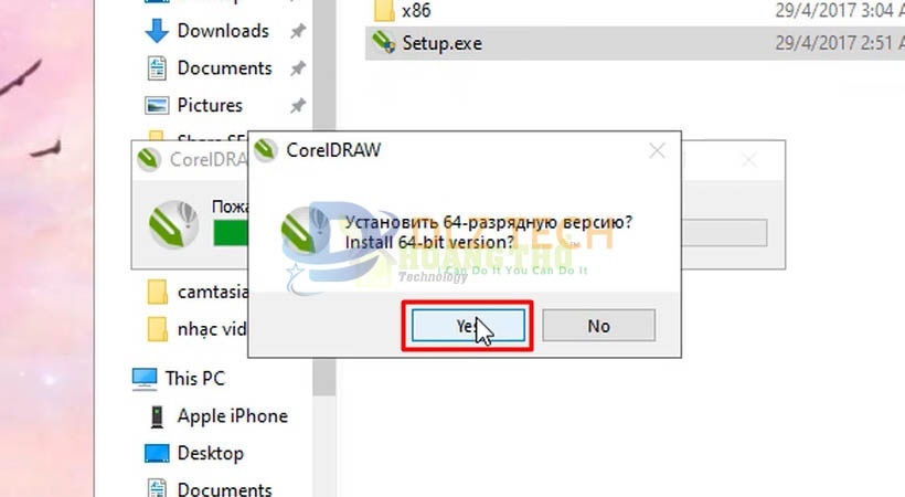 Cài Coreldraw 2017.