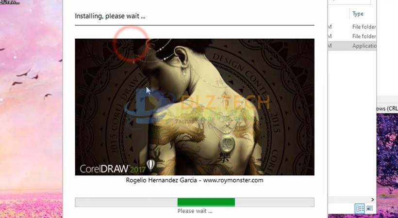 Cài Coreldraw 2017.