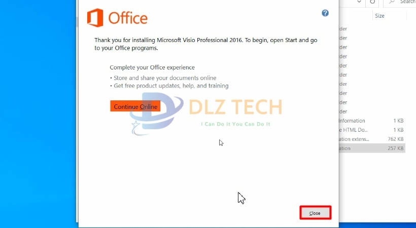 Cài Visio Premium 2016.