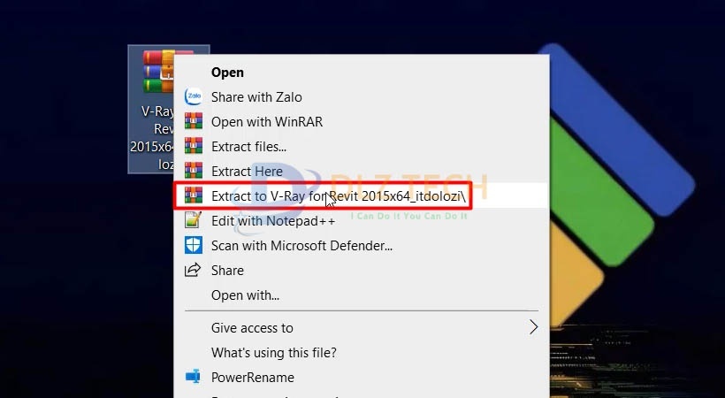 Giải nén file cài đặt như hình.
