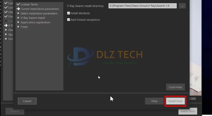 Chọn Install Now để cài Vray For revit 2018.