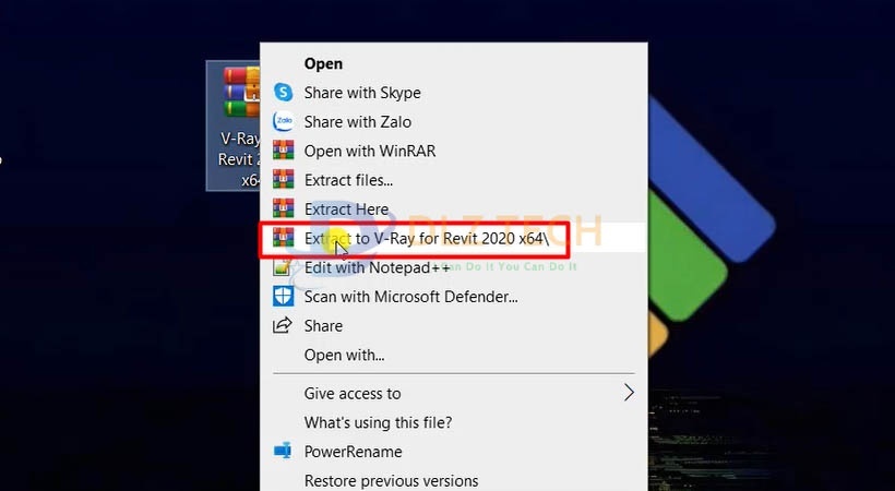Giải nén file cài đặt phần mềm.