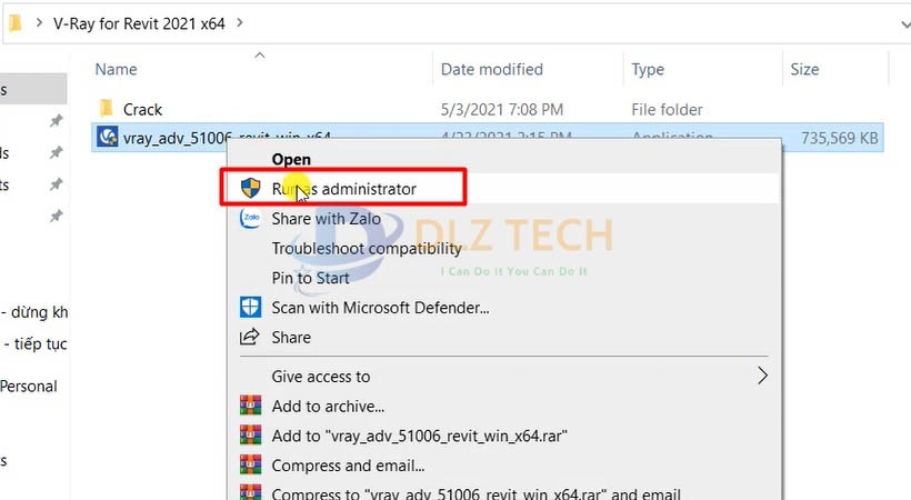 Hướng dẫn cài Vray For revit 2021