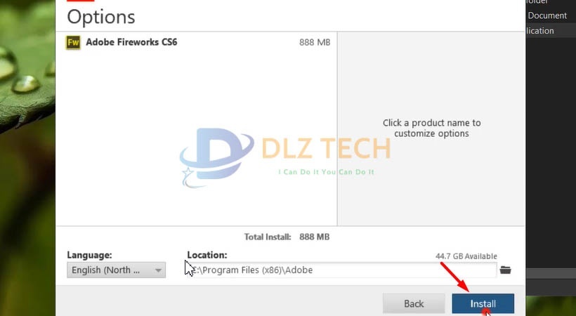 Cài Adobe Fireworks CS6