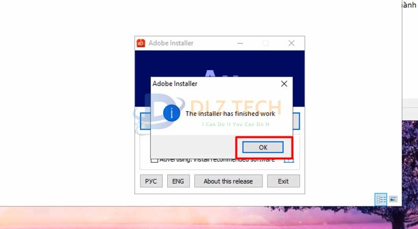 Chọn ok. Hoàn thành cài đặt phần mềm.