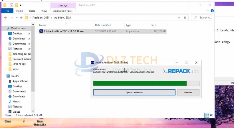 Đợi phần mềm được cài đặt.