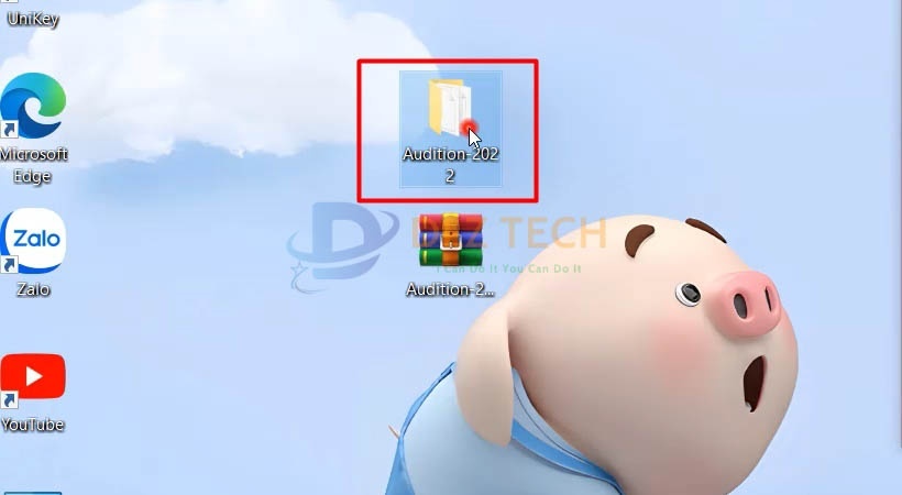 Mở file đã giải nén ra.