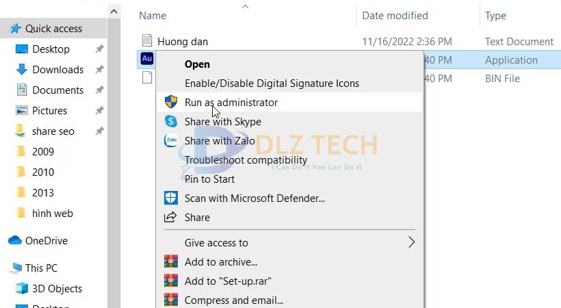 Khởi chạy file cài Audition 2023 như hình.