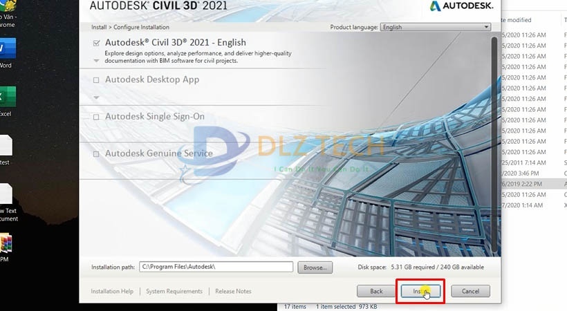 Cài Autodesk Civil 3D 2021