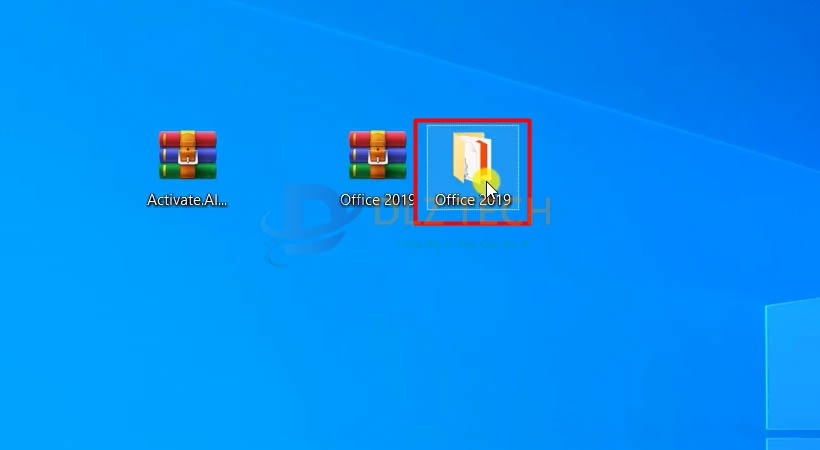 Mở file Office 2019.