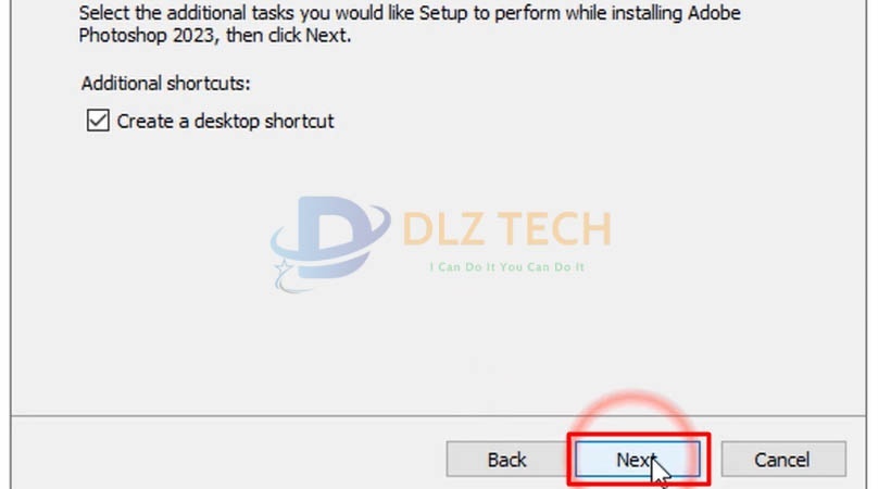 Tiếp tục chọn Next