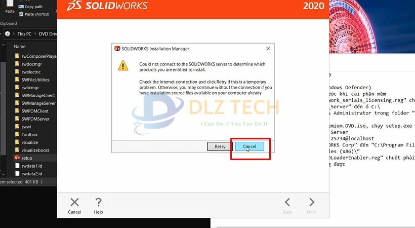 Hướng dẫn cài Solidworks 2020
