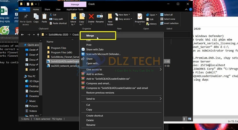 File như hình chọn merge.