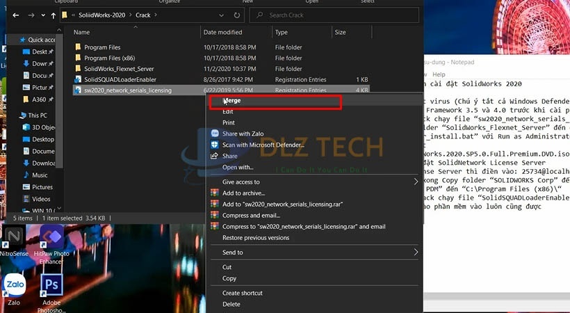 Hướng dẫn cài Solidworks 2020