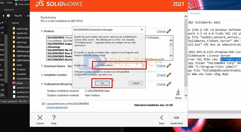 Điền mã như hình sau đó chọn ok.