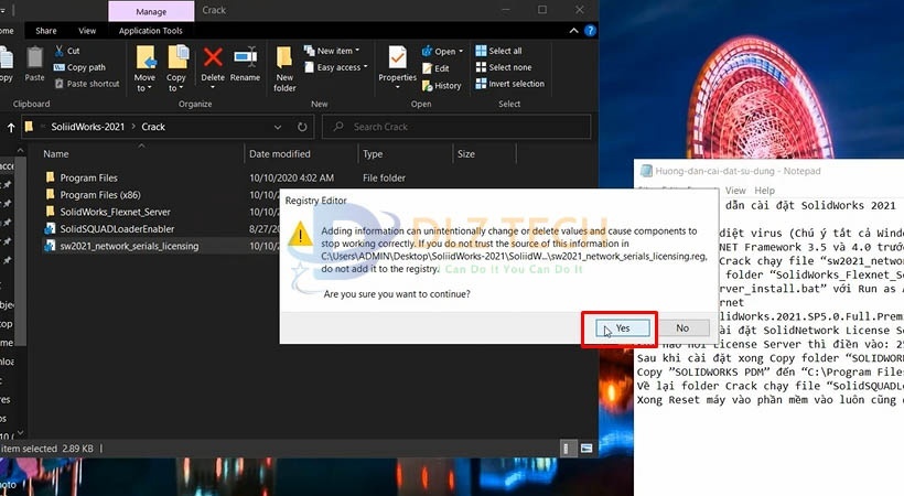 Hướng dẫn cài đặt phần mềm Solidworks 2021