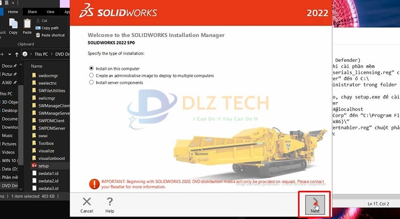 Hướng dẫn cài Solidworks 2022