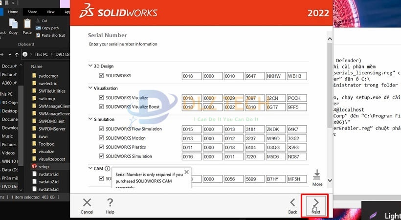 Hướng dẫn cài Solidworks 2022