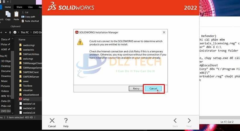Hướng dẫn cài Solidworks 2022