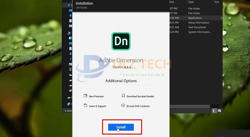 Chọn Install