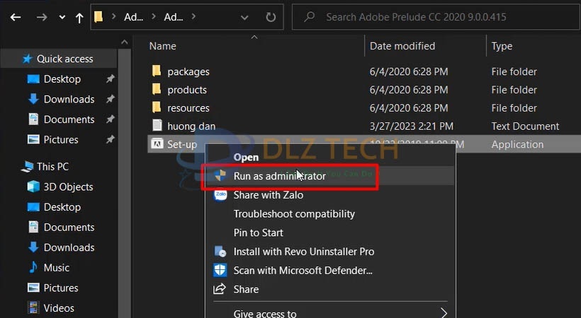 cài Adobe Prelude 2020