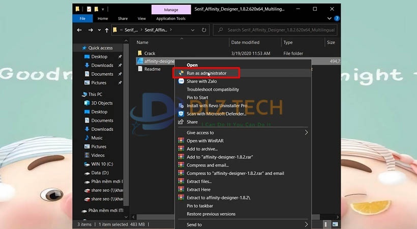 Cài Affinity Designer 2019